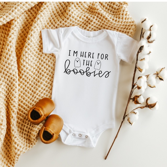 I'm here for the boobies baby bodysuit - Picture 4 of 4